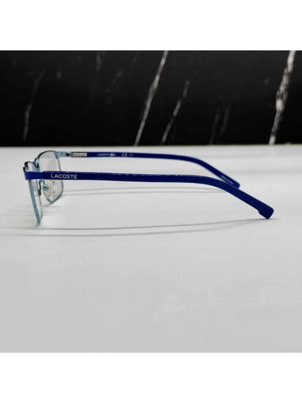 Lacoste Eyeglasses Kid L3106 424 Square Blue Metal NEW